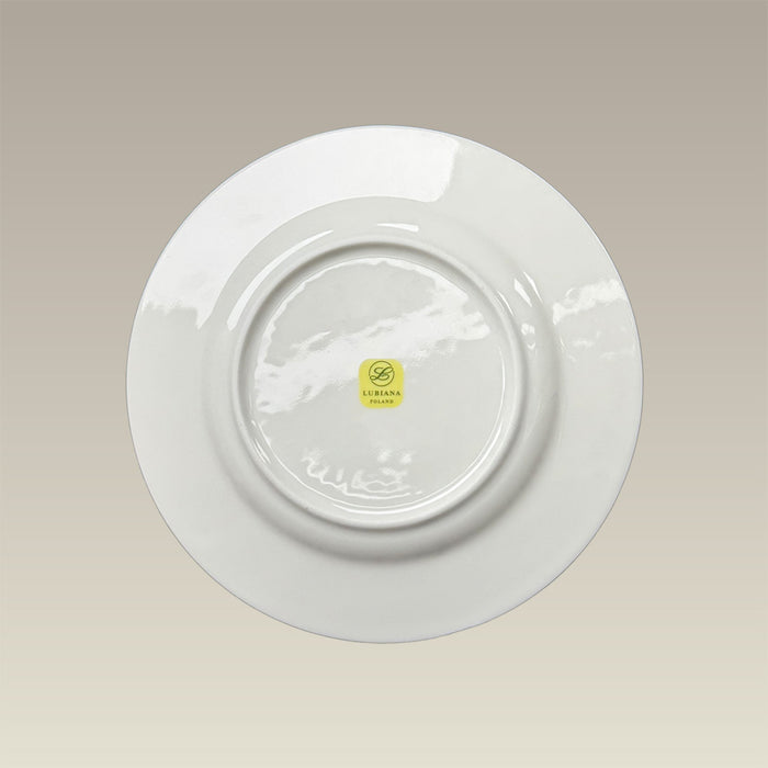 9.38" Warm White Rim Luncheon Plate, SELECTED SECONDS