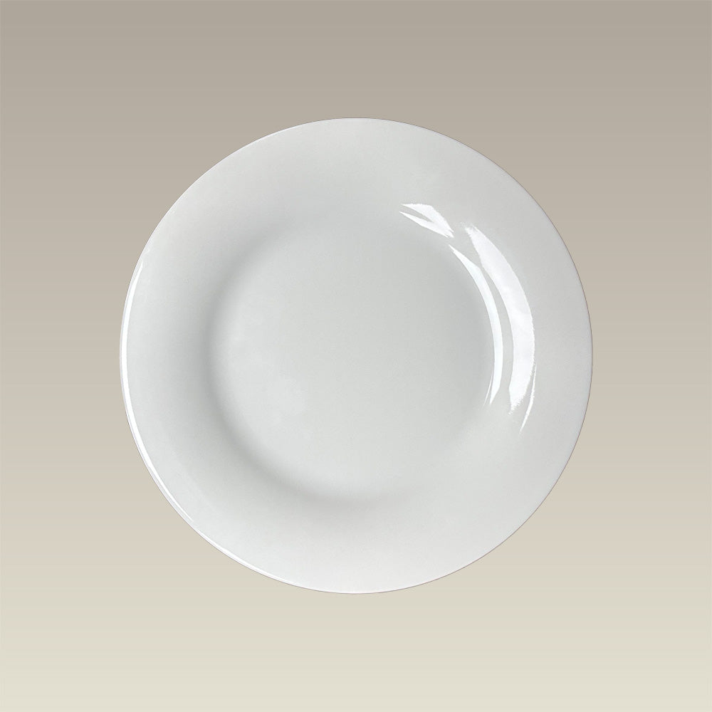 9.3" Warm White Transition Luncheon Plate, SELECTED SECONDS