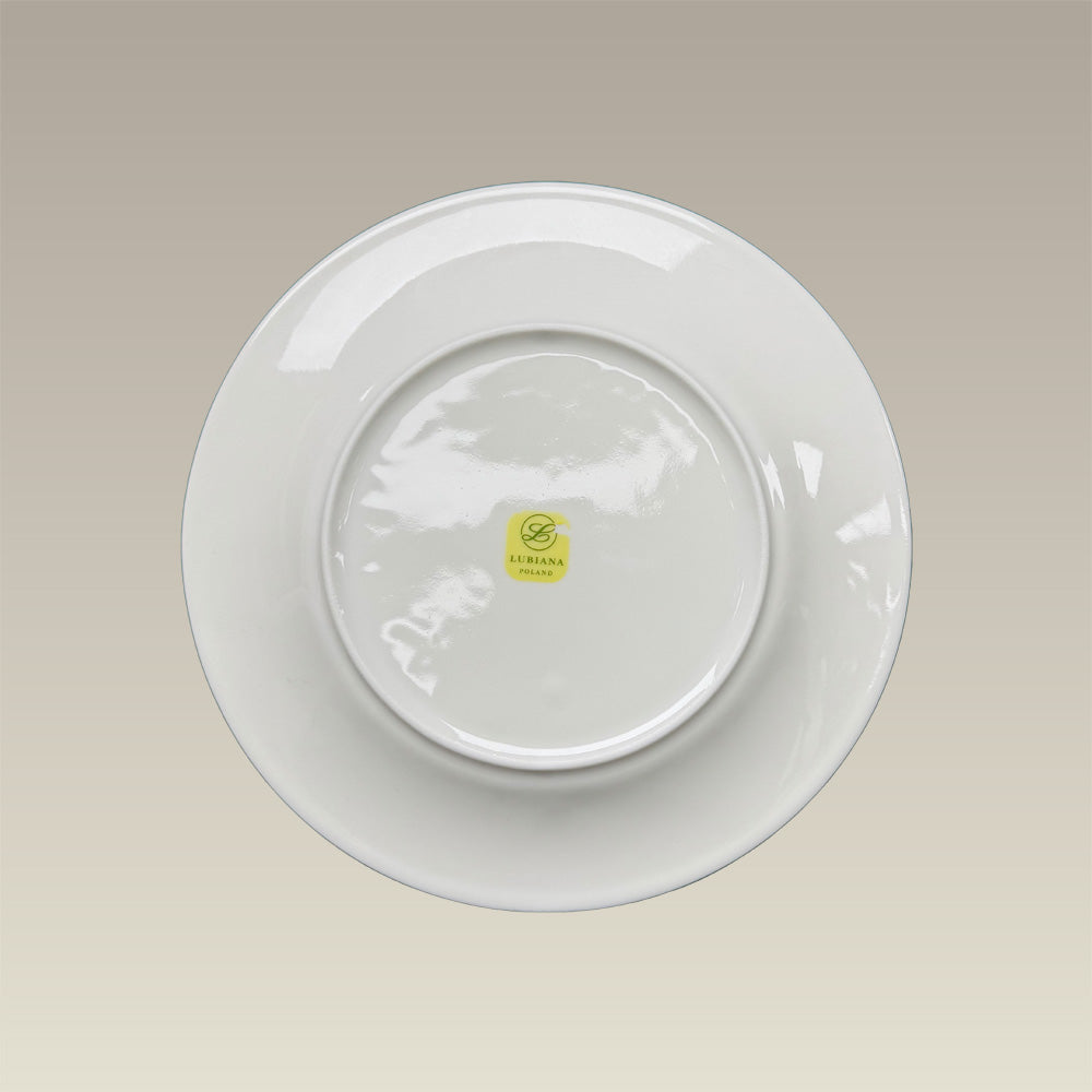 9.3" Warm White Transition Luncheon Plate, SELECTED SECONDS