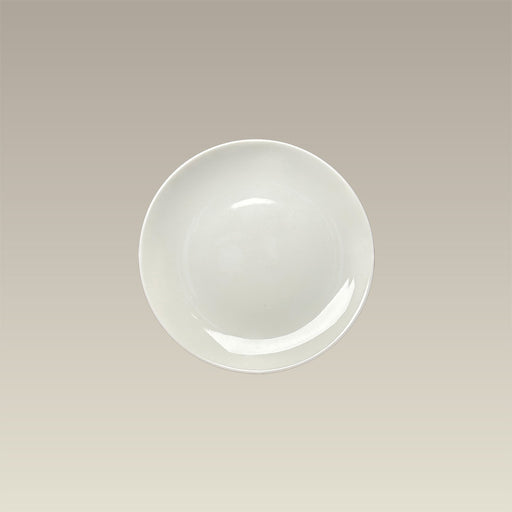 6.37" Warm White Coupe B&B Plate, SELECTED SECONDS