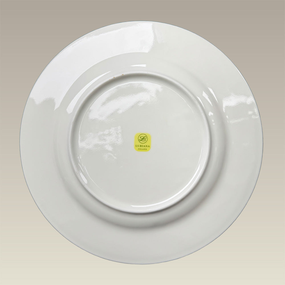 12.37" Warm White Rim Plate, SELECTED SECONDS