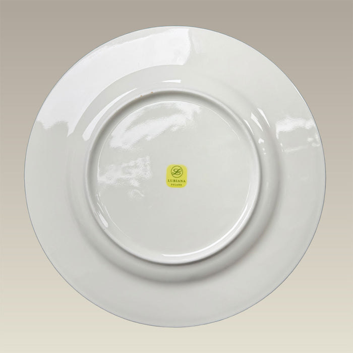 11.87 " Warm White Rim Entree Plate, SELECTED SECONDS