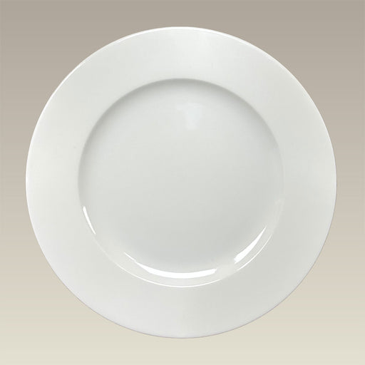 11.87 " Warm White Rim Entree Plate, SELECTED SECONDS