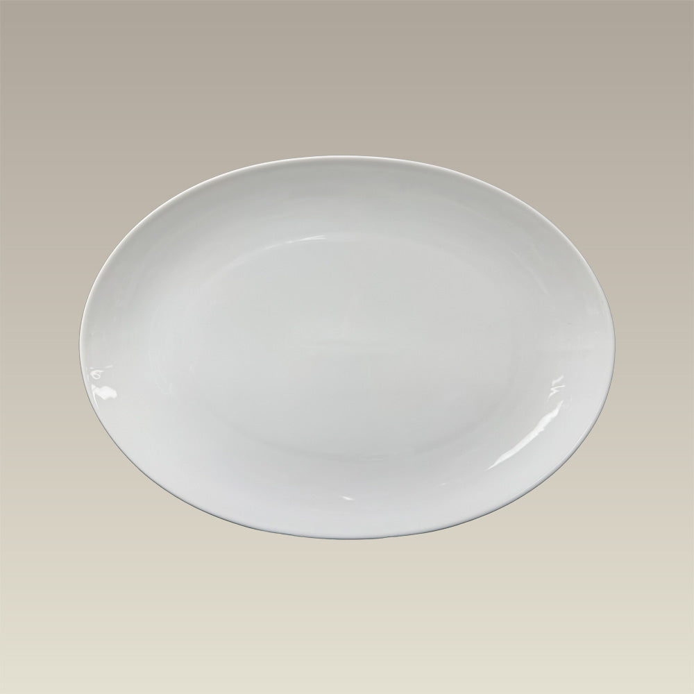 Oval White Porcelain Platter 14.75" x 10.62"