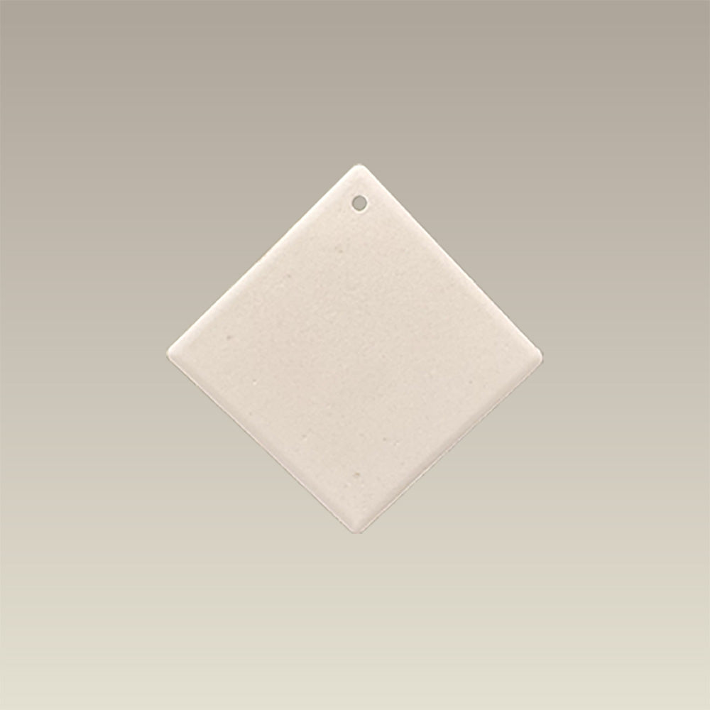 Square Bisque Absorbent Ornament with Hole, 2.5"