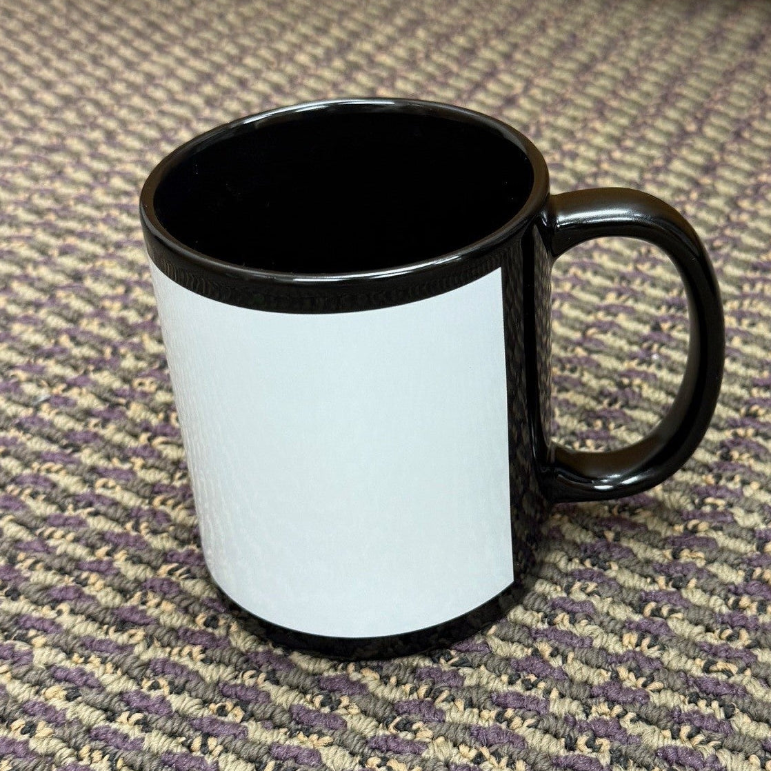 11 oz. Black Stoneware Sublimation Mug **CLOSEOUT**