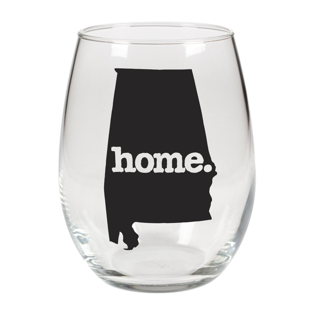 home. Stemless Wine Glass - Alabama, Set of 12