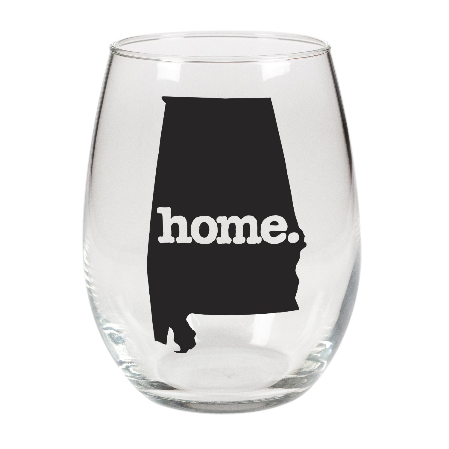 home. Stemless Wine Glass - Alabama, Set of 12