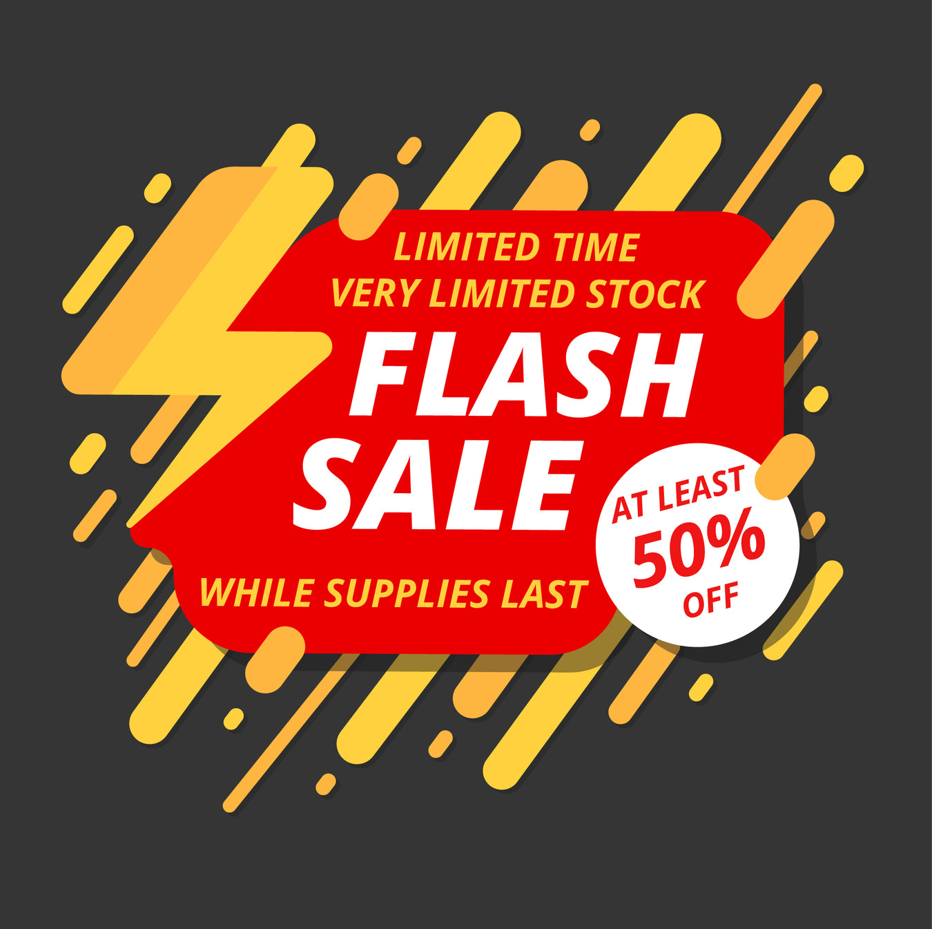 flash sale--at least 50% off