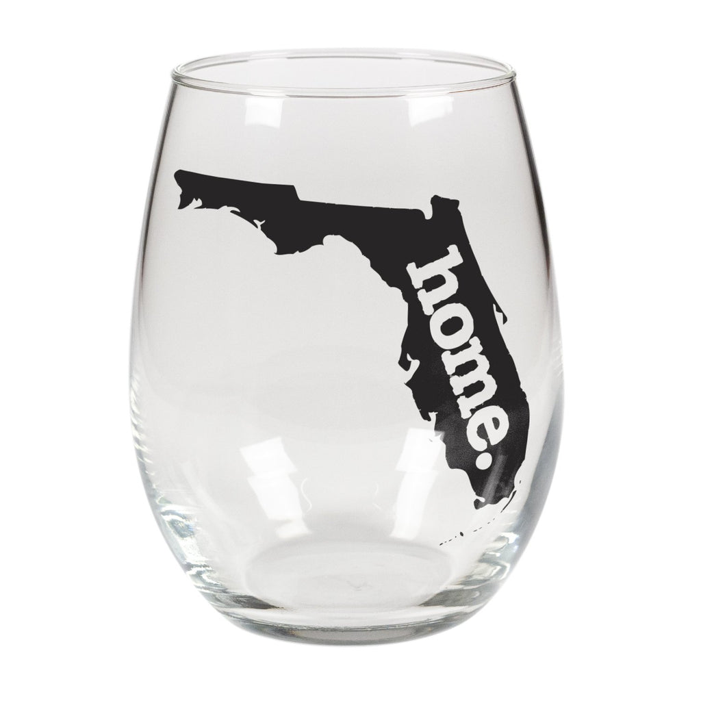 home. Stemless Wine Glass - Florida, Set of 12