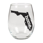 home. Stemless Wine Glass - Florida, Set of 12