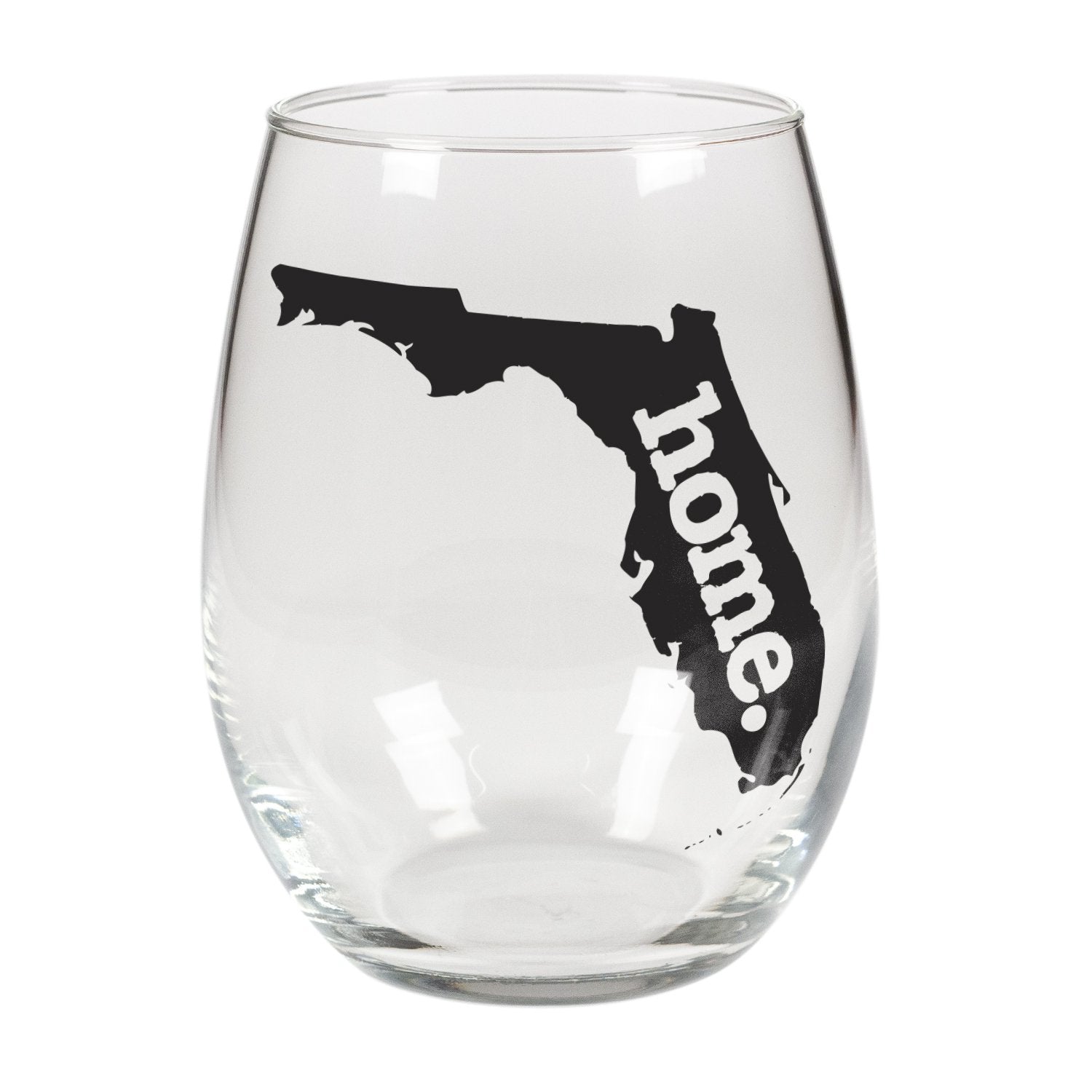 home. Stemless Wine Glass - Florida, Set of 12