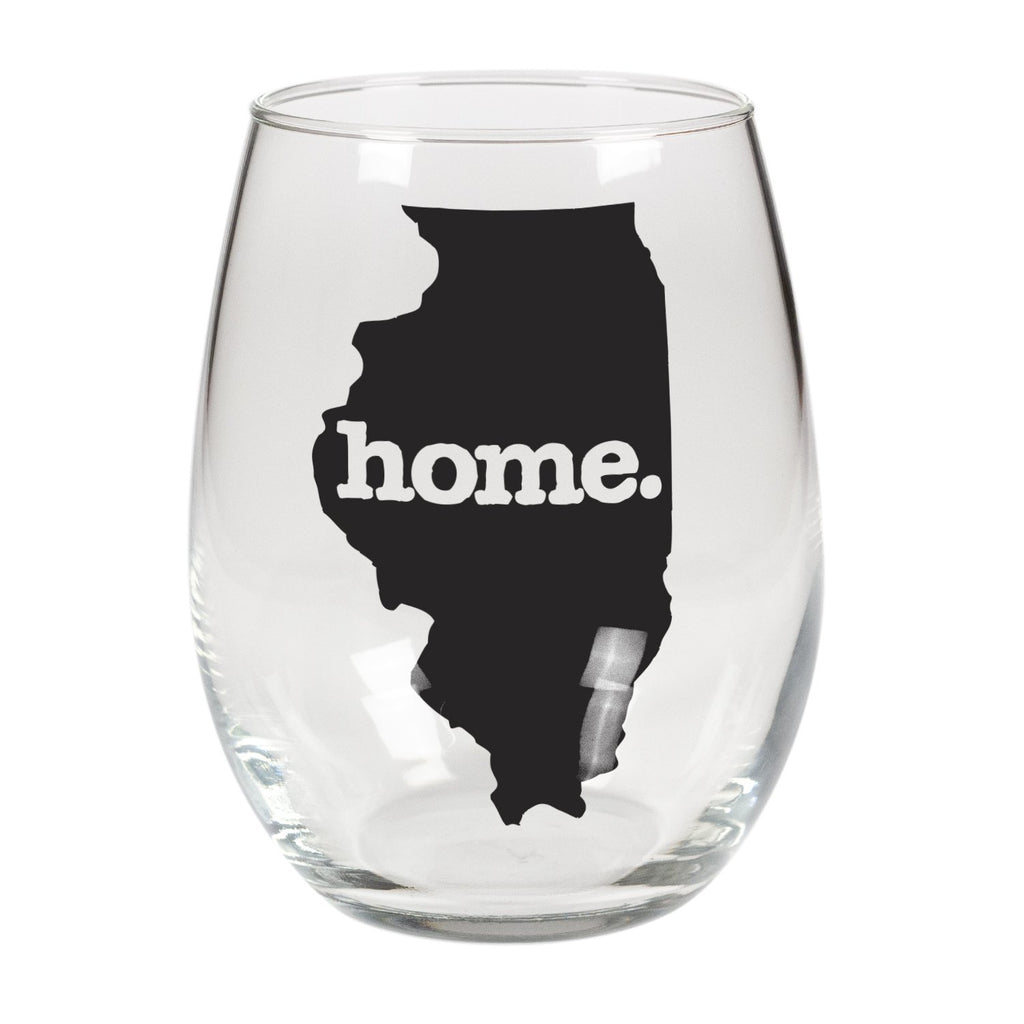 home. Stemless Wine Glass - Illinois, Set of 12