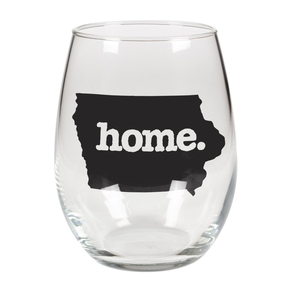 home. Stemless Wine Glass - Iowa, Set of 12