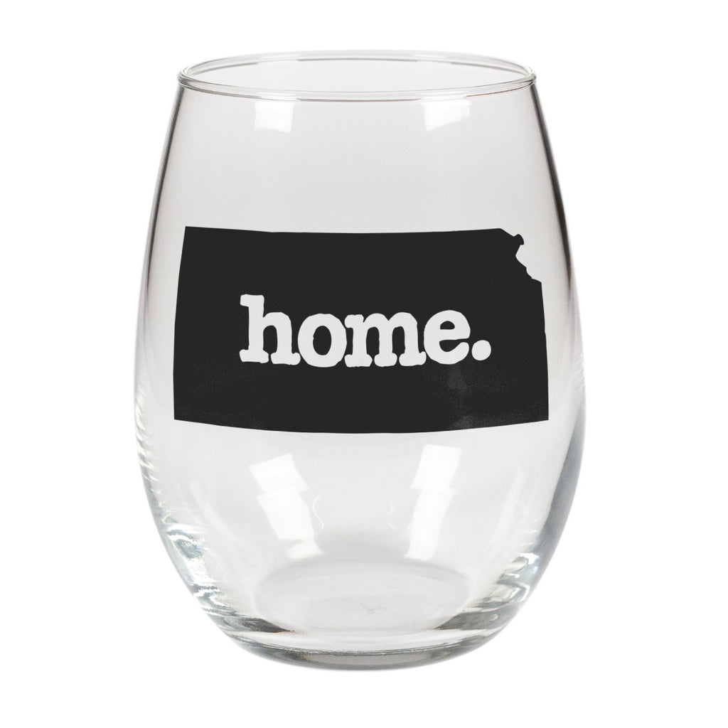 home. Stemless Wine Glass - Kansas, Set of 12