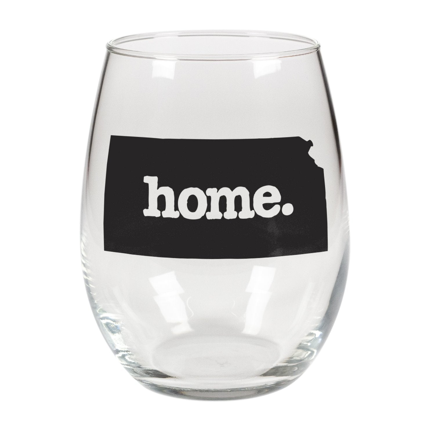 home. Stemless Wine Glass - Kansas, Set of 12