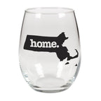 home. Stemless Wine Glass - Massachusetts, Set of 12