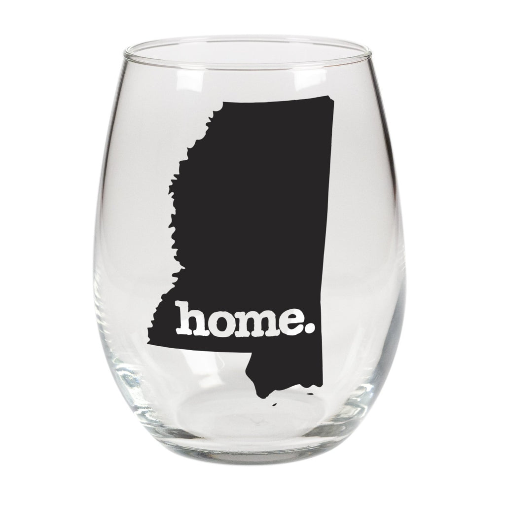 home. Stemless Wine Glass - Mississippi, Set of 12