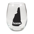 home. Stemless Wine Glass - New Hampshire, Set of 12