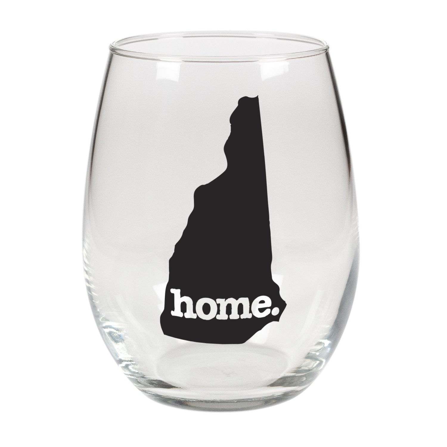 home. Stemless Wine Glass - New Hampshire, Set of 12