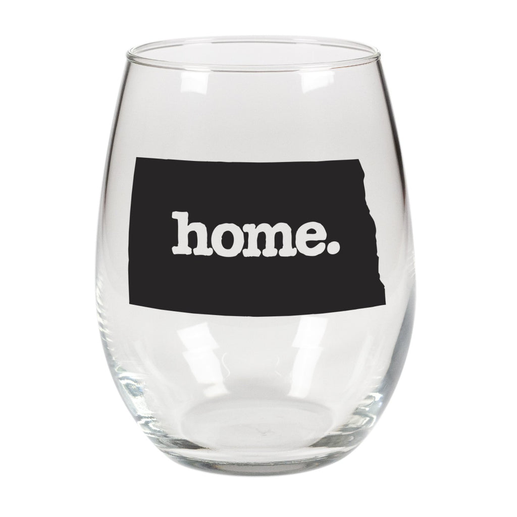 home. Stemless Wine Glass - North Dakota, Set of 12
