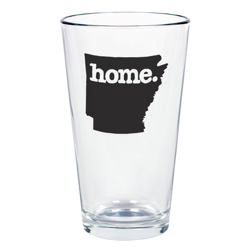 home. Pint Glass - Arkansas, Set of 12