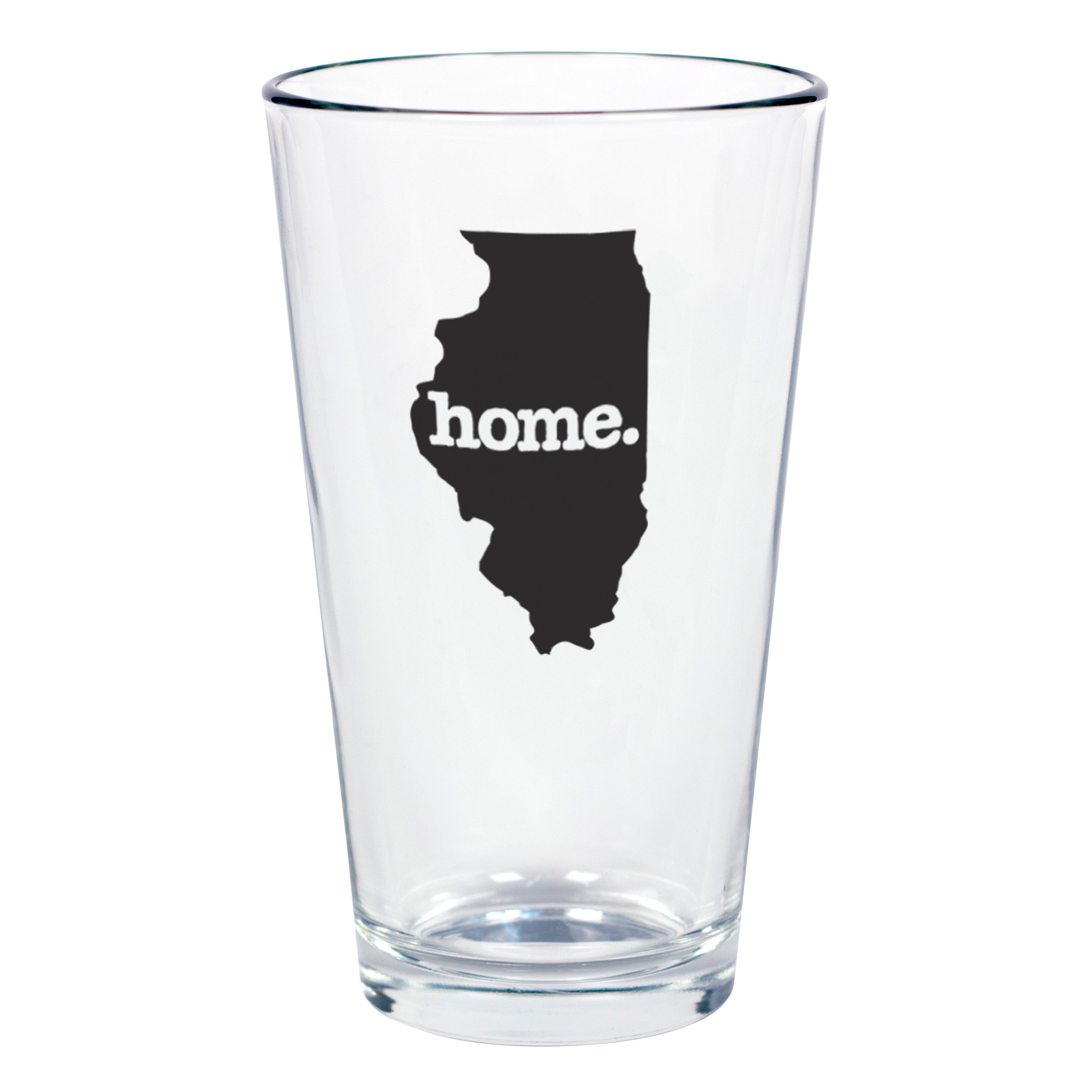 home. Pint Glass - Illinois, Set of 12
