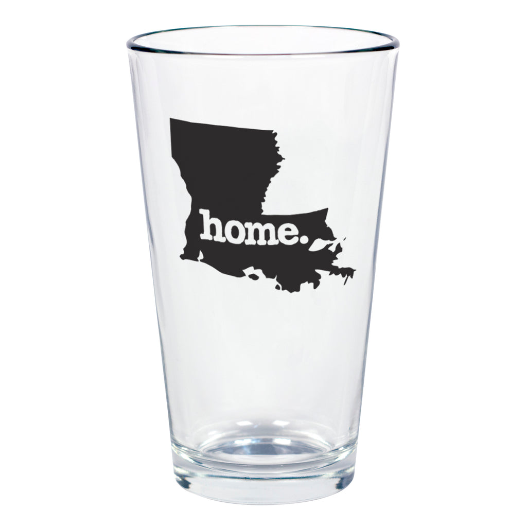 home. Pint Glass - Louisiana, Set of 12