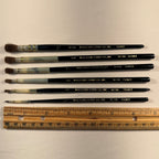 Set of 6 Short Kasan Hair Brushes