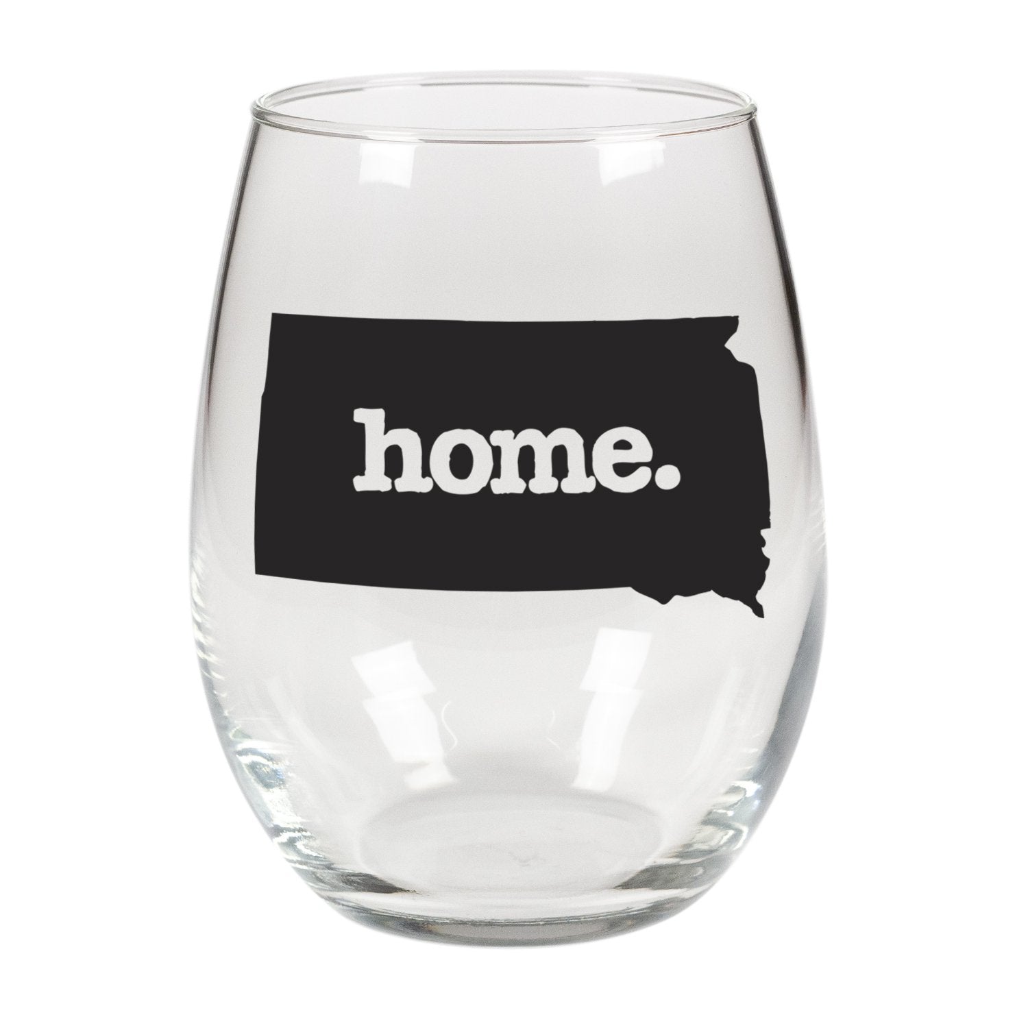 home. Stemless Wine Glass - South Dakota, Set of 12