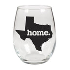 home. Stemless Wine Glass - Texas, Set of 12
