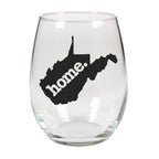 home. Stemless Wine Glass - West Virginia, Set of 12