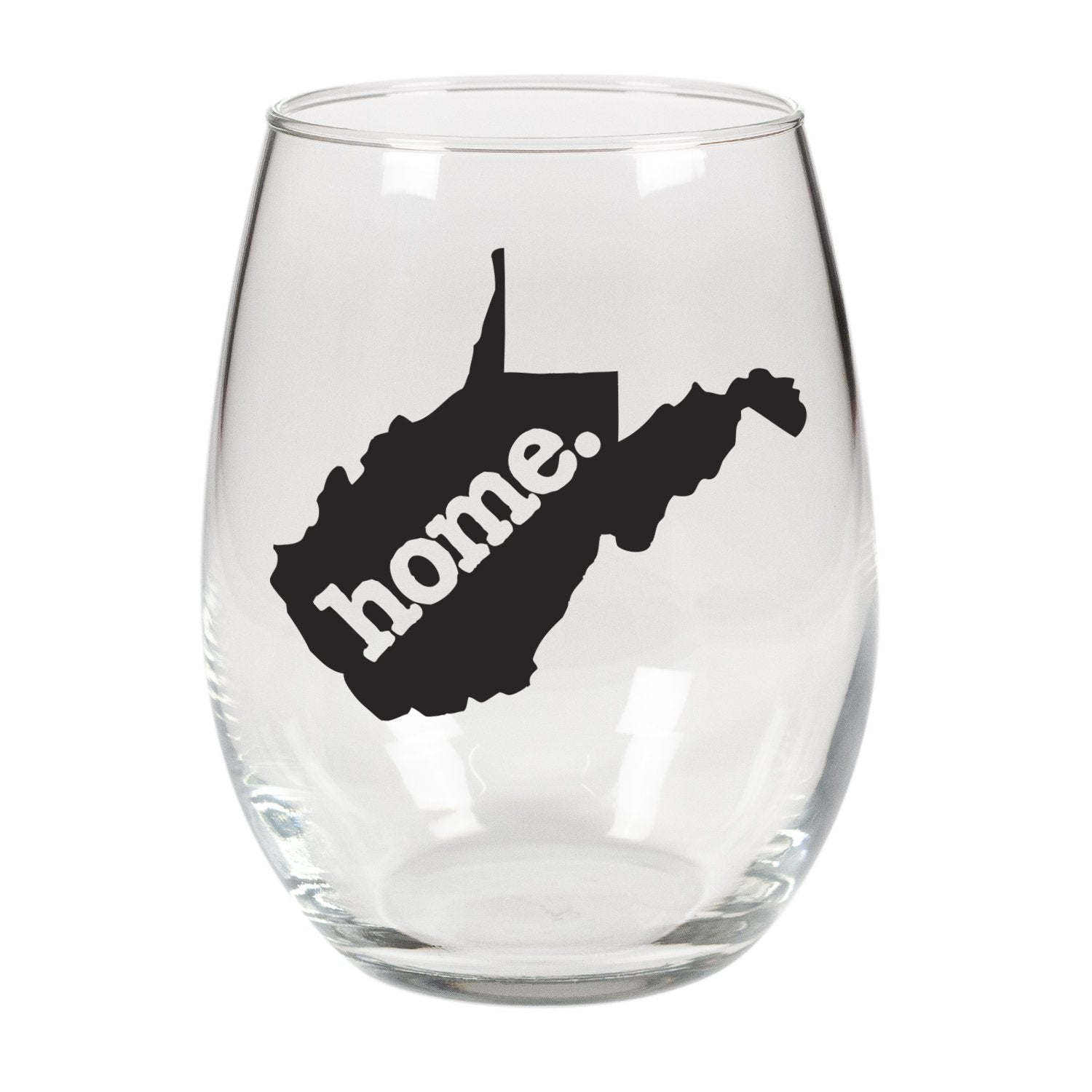 home. Stemless Wine Glass - West Virginia, Set of 12