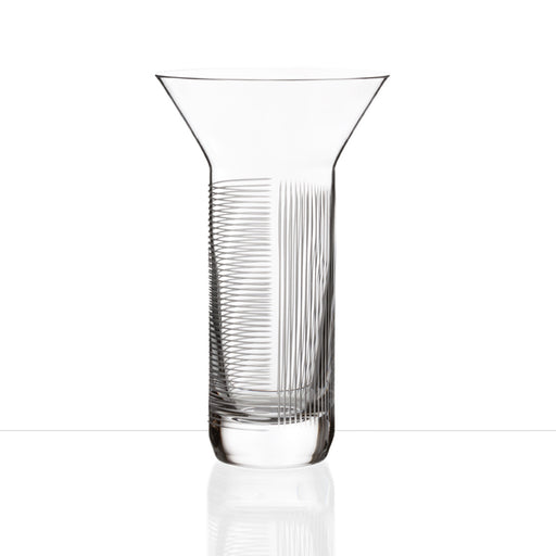 BOMMA Lines Collection Crystal Vase, 10"