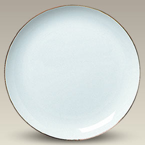 10.25" Porcelain Gold Trimmed Coupe Plate