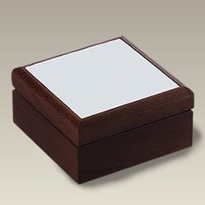 5" Square Wood Box with Tile Lid