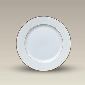 7.875" Porcelain Double Gold Banded Rim Plate, SELECTED SECONDS