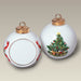 3" Christmas Tree Ball Ornament with Flat Side