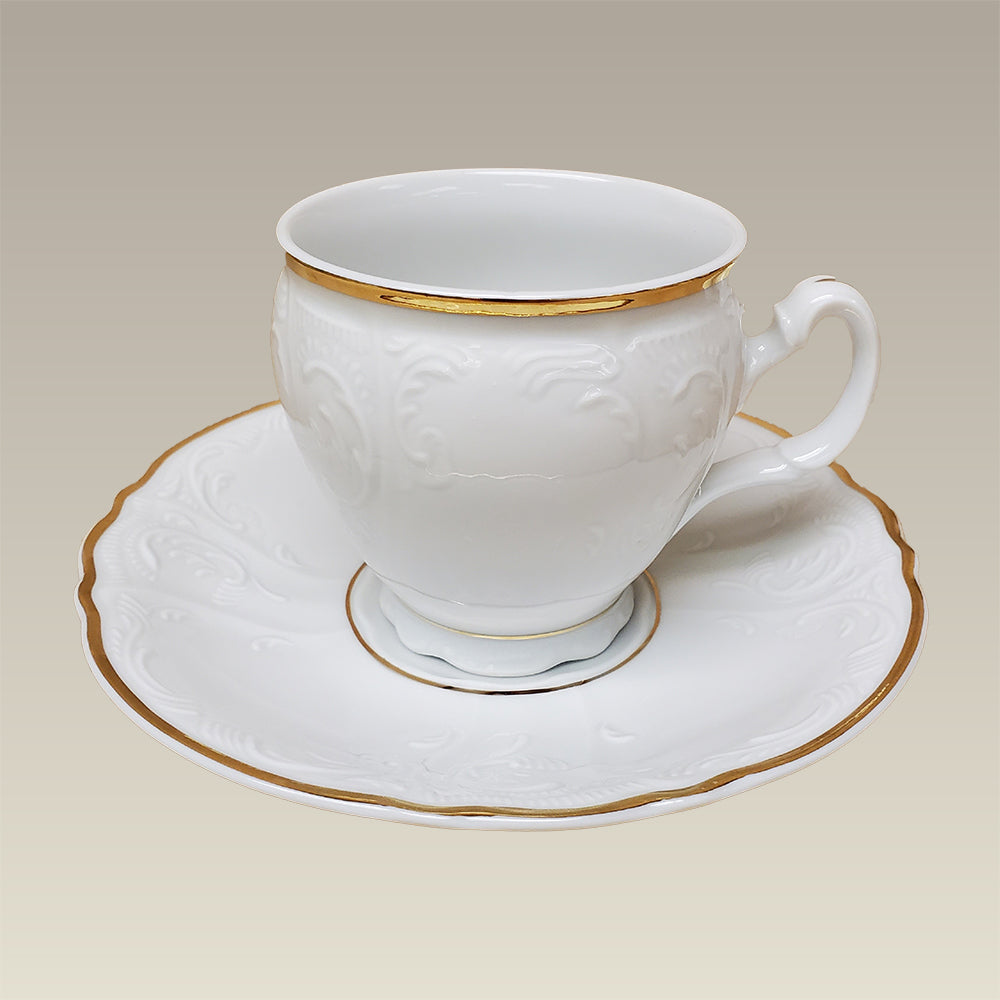 8 oz. Double Gold Banded Bernadotte Cup and Saucer
