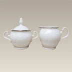 Double Platinum Banded Bernadotte Sugar and Creamer