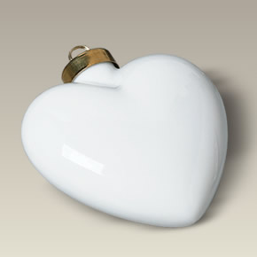 3.25" Puffed Heart Ornament, SELECTED SECONDS