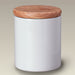 5.25" Ceramic Canister with Wood Lid