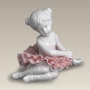 4.25" Seated Ballerina Figurine