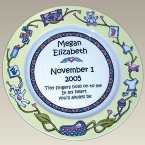 9.25" Baby Birth Plate (Price Without Personalization)