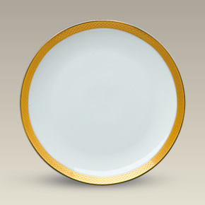 8" Etched Gold Border Coupe Plate, SELECTED SECONDS