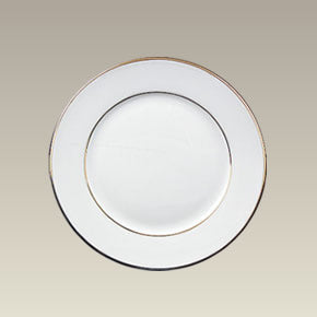 6.37" Double Gold Banded Rim Plate SELECTED SECONDS