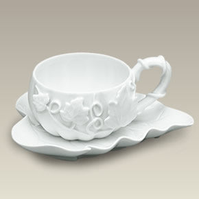 Pumpkin Cup and Saucer, 7 oz., SELECTED SECONDS