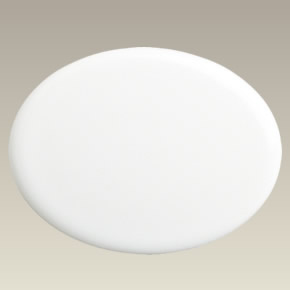 Oval Porcelain Disc, 1.5" x 1.13"