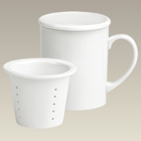 Mug with Tea Infuser and Lid, 8 oz