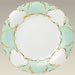 10.5" Green & Gold Scrolled Plate, SELECTED SECONDS